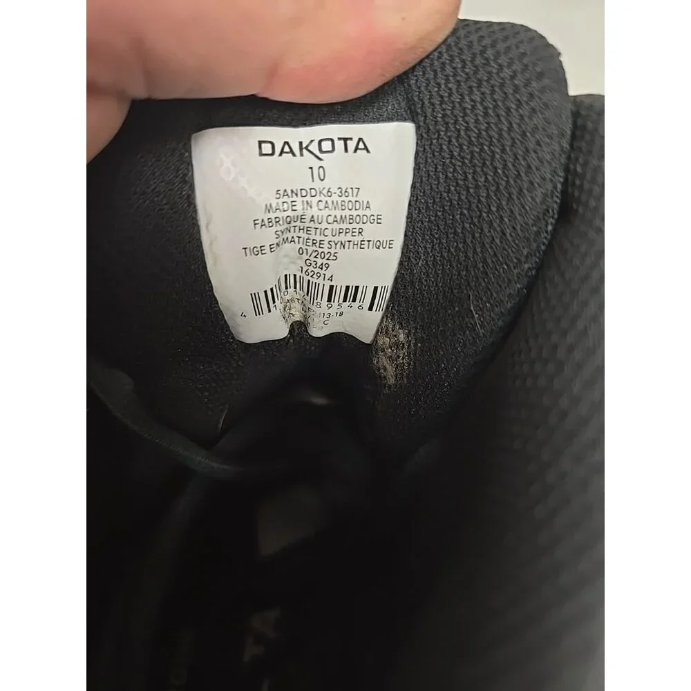 Dakota Men's 3617 Mid-Cut Quad Lite Steel Toe Steel Plate Shoes Black Size 10M - Picture 4 of 8